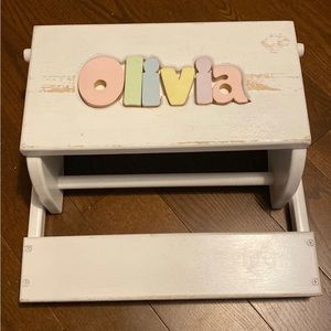 Personalized Olivia Custom Wooden Step Stool